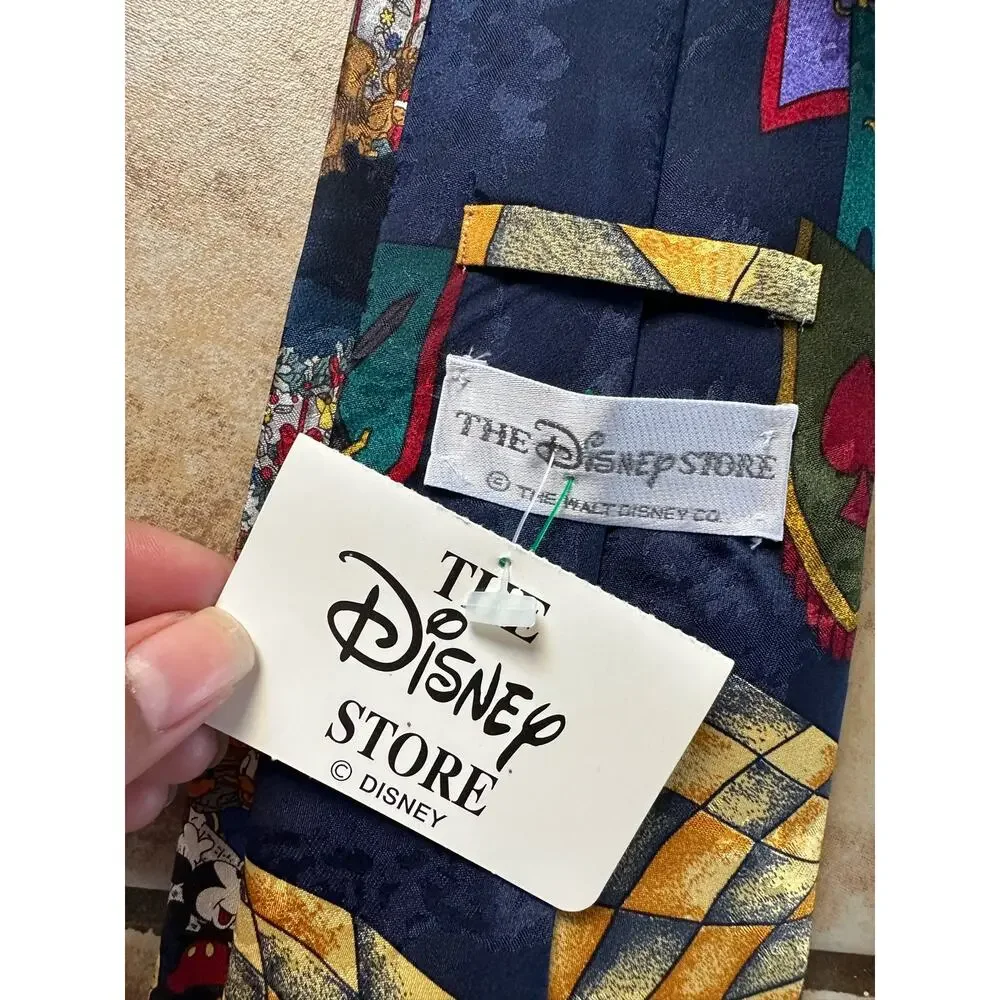 NWT Disney Lot of 2 Silk Neck Ties Hunchback‎ of Notre Dame Mickey Fab 5 Xmas